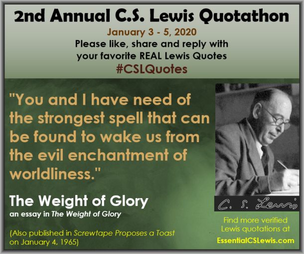 EssentialLewis's tweet photo. Join in on the second day of the 2nd Annual C.S. Lewis Quotathon by sharing your favorite Lewis quotes!
#CSLQuotes https://t.co/jZmqgZbceB