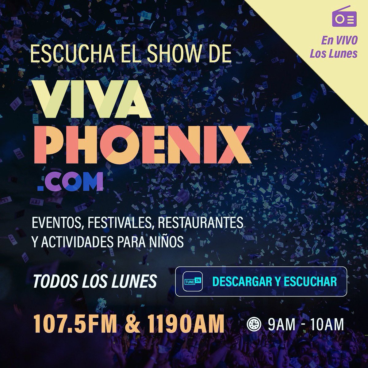 dianaprieto's tweet photo. Download @tunein Never in my life did I imagine I would host a radio show - 😱🥺Wish me luck or tune in and just laugh - Mondays 9:00AM 60 minutes 107.5FM https://t.co/gyu29Zjfsz