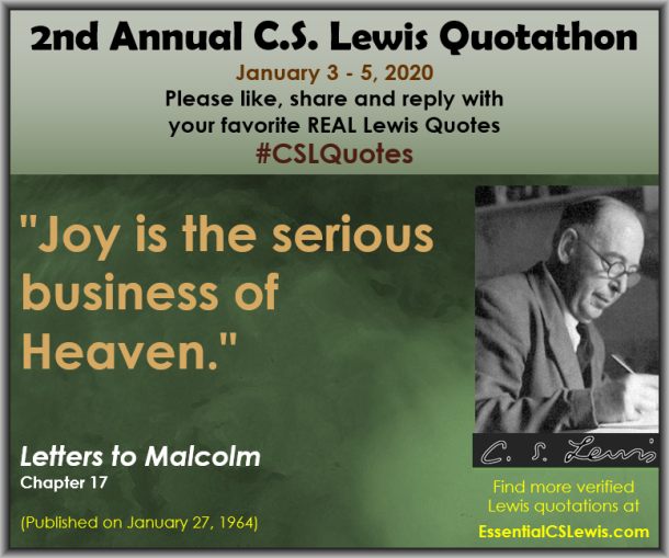 EssentialLewis's tweet photo. Join in on the second day of the 2nd Annual C.S. Lewis Quotathon by sharing your favorite Lewis quotes!
#CSLQuotes https://t.co/uLLo1y0abo