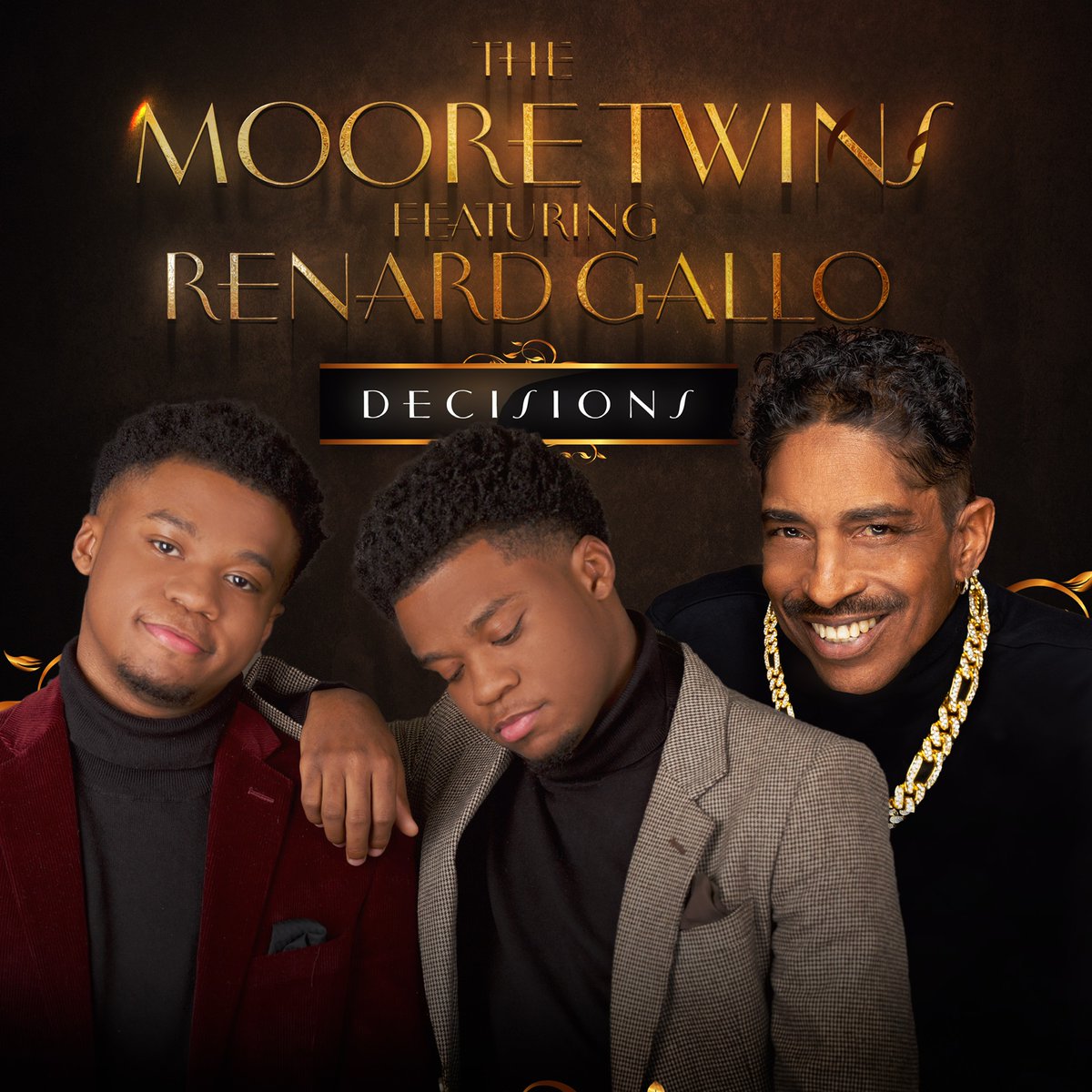Just three days away for The Moore Twins newly release single "Decisions" Feat. Renard Gallo former vocalist of the Legendary R&amp;B Group Switch!  Produced by Jaee Logan, Lounge Renown Records. <a href="/moore_twins/">The Moore Twins</a> <a href="/themusicfactor2/">Radio Indie International Network</a> <a href="/DanielPeterOrth/">Daniel Peter Orth</a> <a href="/JAEEJAEE/">jaee logan</a> <a href="/brenda510hall/">Brenda Hall</a>