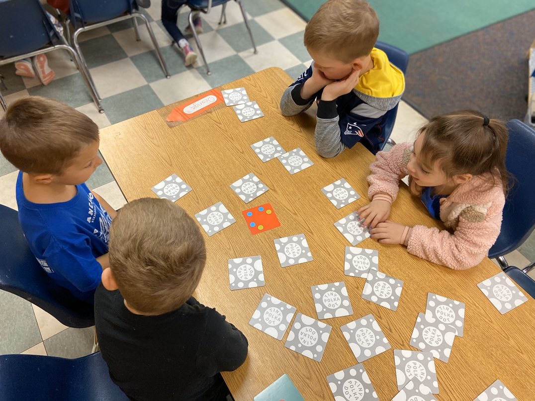 mrslbulldogs's tweet photo. Making 5 Memory using @MathforLove #tinydots! Lots of smiles as learners joyfully built number sense, playfully working with the benchmark of 5! Even the teacher has fun! As it should be! A soft start to the day! @TracyZager @mrshainesmath @BlanchardMem @BlanchardMemAP https://t.co/OEMUtFBrS9