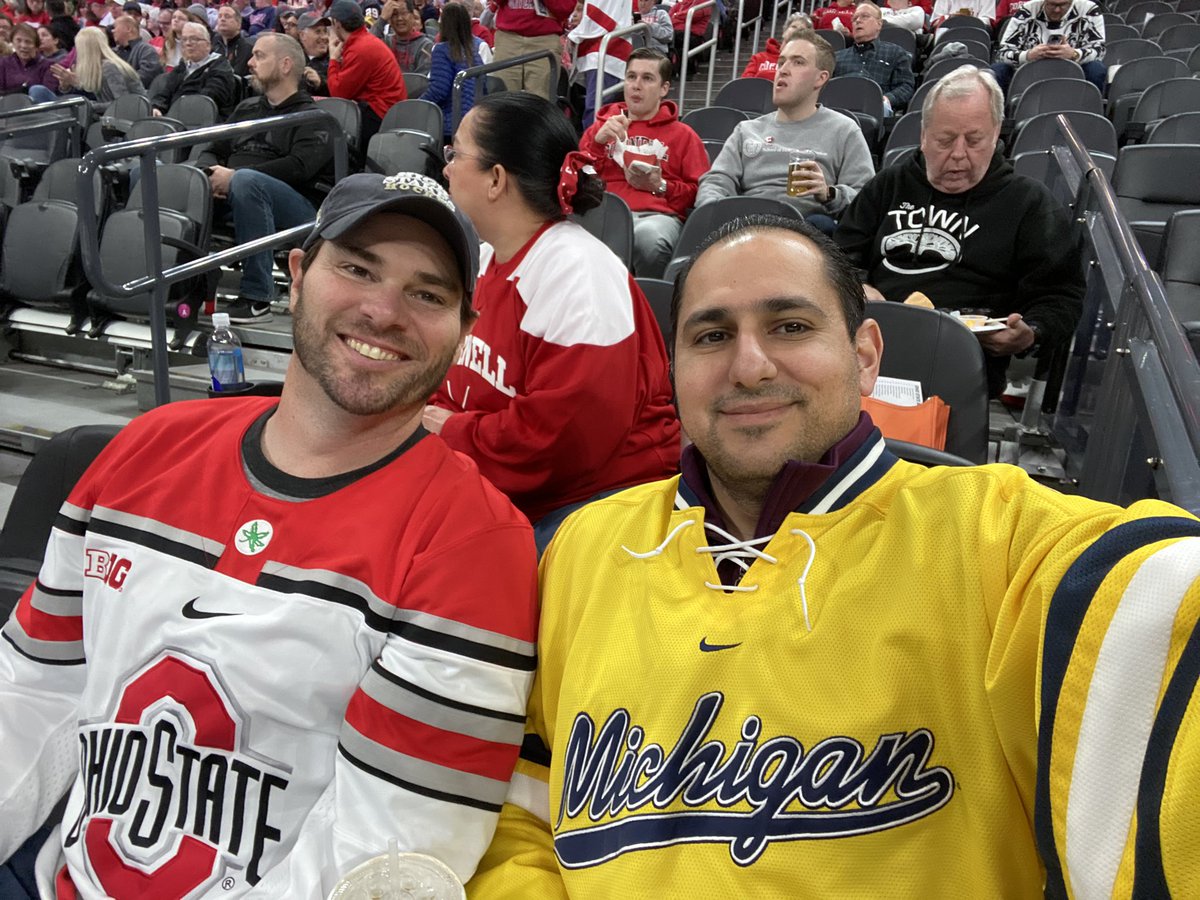 Salsaa_Stylez's tweet photo. Bitter Rivals Prepared To See The Downfall Of Ohio State To Cornell! #GoBlue #FortressInvitational @TMobileArena https://t.co/kj0B3Sjdh6