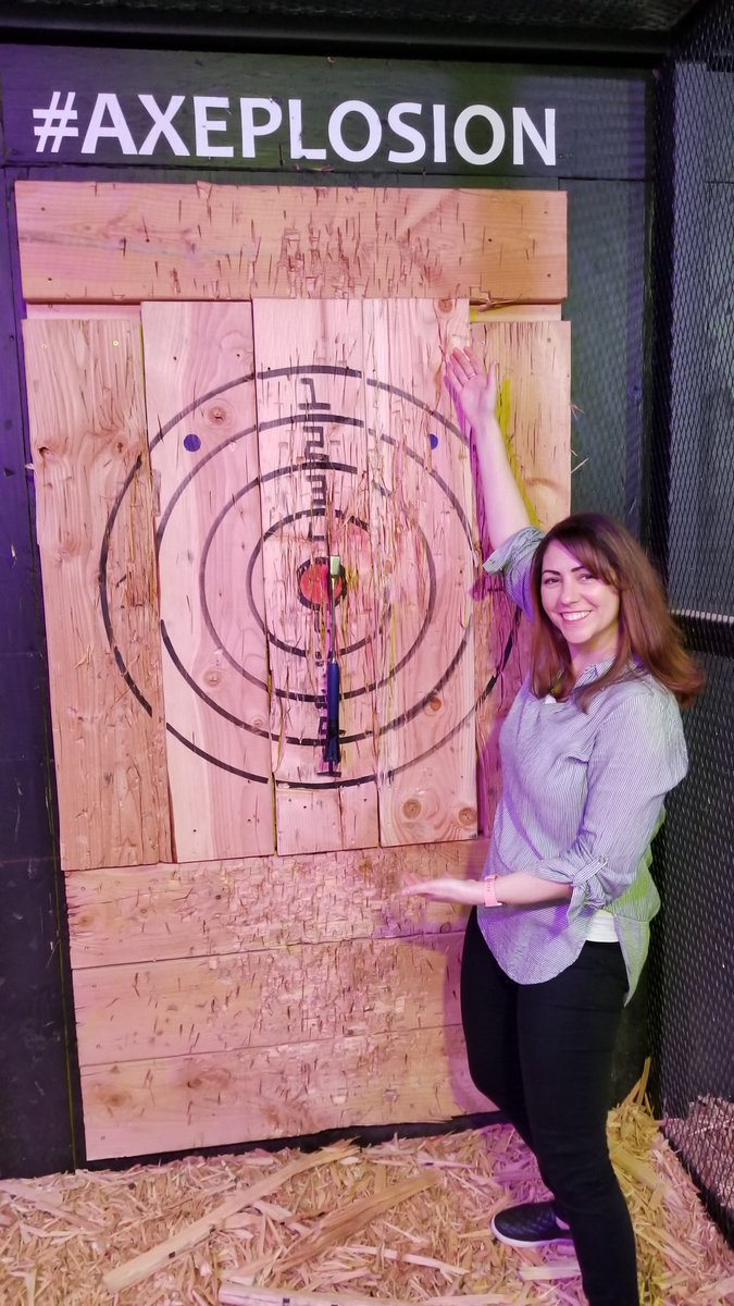 54treagan54's tweet photo. Tonight's adventure included two firsts, throwing axes and eating alligator! #axeplosion @tasreagan https://t.co/h2I1ykDNda https://t.co/baWwsyyNcc