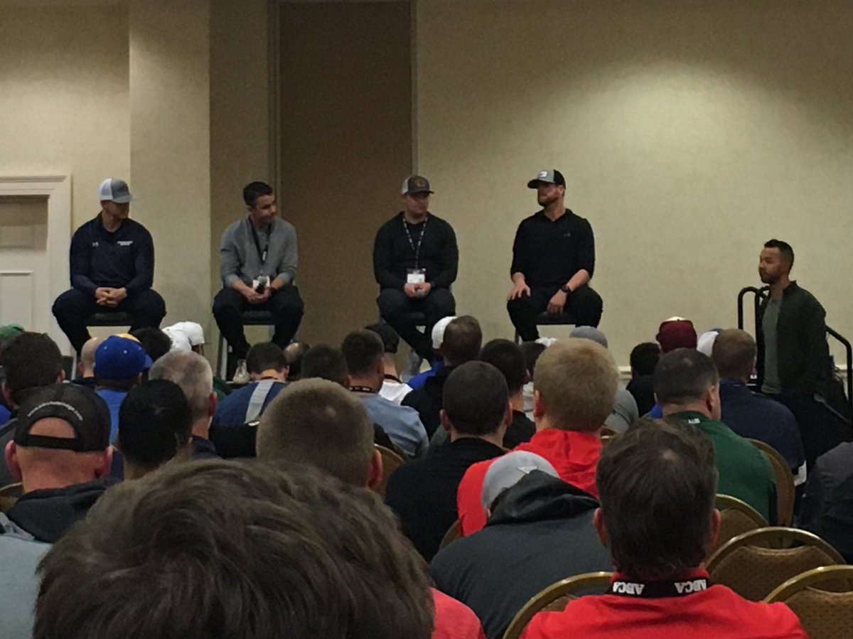 HUGE s/o to @ThatGuy__Kai for facilitating tonight’s Infield Hot Stove at #ABCA2020🔥

Loved hearing from some great minds like @INFchatter @CoachMongero & Yale 2B @dai_squared⚾️ 

Hope to talk shop w/ y’all sometime this weekend!

Nothing like a LIVE edition of #FridayFielders!