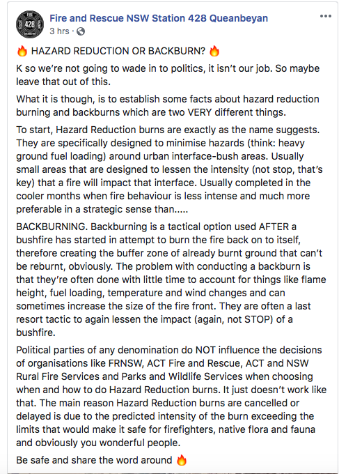 plesbilongmi's tweet image. A message from firefighters