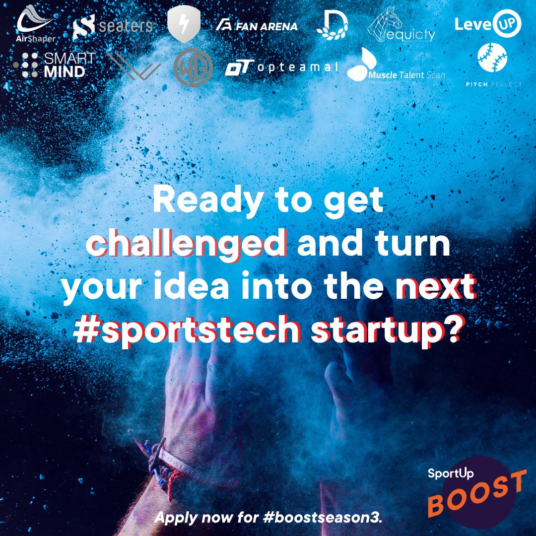 sportupbe's tweet photo. Are you into #sportstech, working on a product or service idea, and dreaming of impacting the sports industry?
Then join our accelerator program SportUp Boost.
๐ฃApplications are open now; #BoostSeason3 starts in February!
Apply here โ https://t.co/DKRmzgevBv https://t.co/mCI4JTkCbl