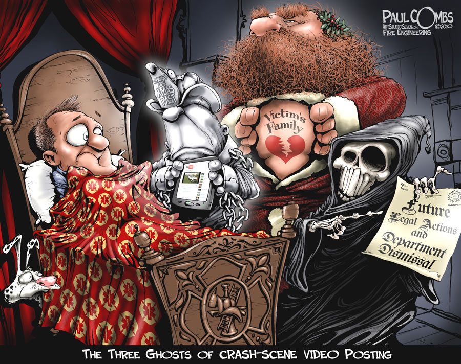 fireengineering's tweet photo. On the 11th day of #Christmas...another one from @paulcombsart: SCROOGED! https://t.co/OVflvRpgWZ https://t.co/AG37NiXMof