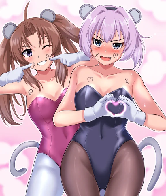 艦これ
不知火「あ、あけましておめで、ちゅー…///」
陽炎「おめでちゅ～♪」
羽根つきで負けた罰ゲーム的な感じ

提督「これ宣伝広告で使うんだからもっと笑いなさい不知火」
不知火「!?」 