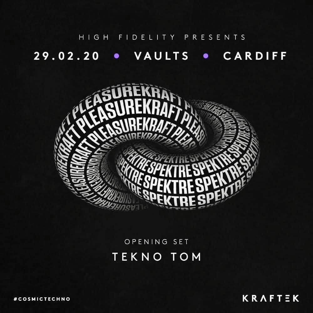HIGHFIUK's tweet photo. 29.2.20 • VAULTS • CARDIFF 

The premier purveyor of cosmic techno and @KraftekMusic 
label boss, @Pleasurekraft is to embark on a month-long UK tour along with label mates @SpektreLive    

#CARDIFF #TECHNO #COSMICTECHNO

TICKET LINK ⤵️

https://t.co/jM2dSvnacG https://t.co/TYHXffktV2