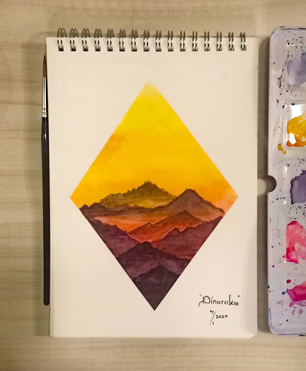 dinaraku's tweet photo. Ahahaha sebenernya salah pilih kertas...jadi kurang maximal...
Lumayan buat release stress..
#DinART #SaturdayDrawing #art #landscape #watercolour #waterbase #drawing #lovedraw #sunset #afternoon #loveart https://t.co/S08r6i32P5