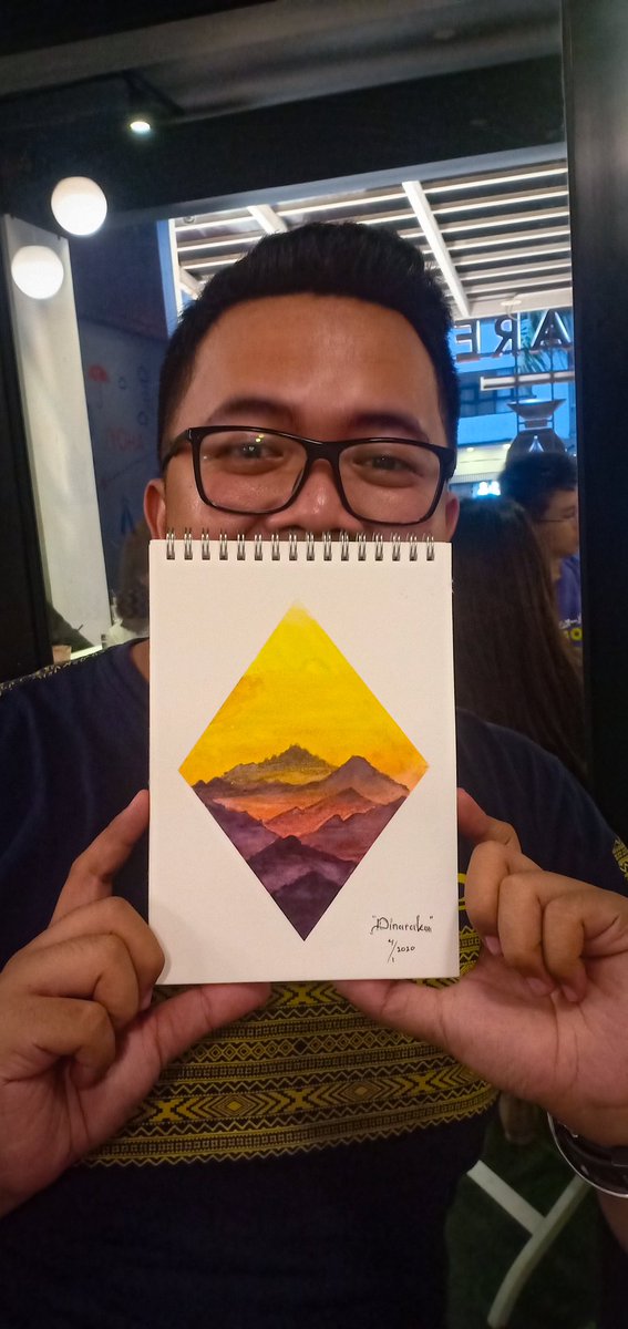 dinaraku's tweet photo. Ahahaha sebenernya salah pilih kertas...jadi kurang maximal...
Lumayan buat release stress..
#DinART #SaturdayDrawing #art #landscape #watercolour #waterbase #drawing #lovedraw #sunset #afternoon #loveart https://t.co/S08r6i32P5