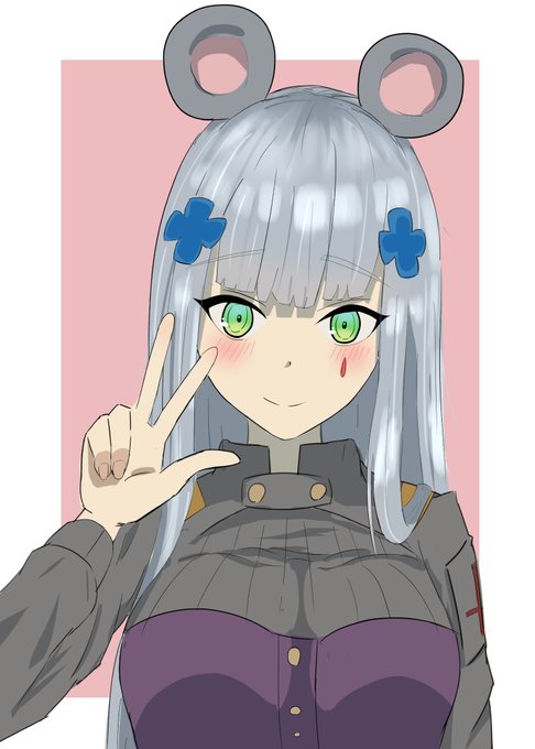 頼んだら快くネズ耳付けてくれる好感度MAXの416ちゃん描きました 