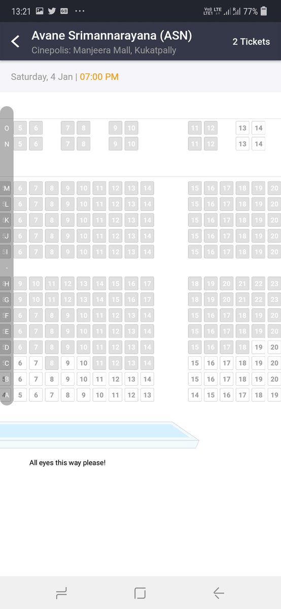 rg_pavan's tweet photo. @rakshitshetty #ASN is running full house (Kannada and Telugu) in #Hyderabad . Awesome movie with lot of creative and new way of story telling. #Congarts to your entire Team of #avanesrimannarayana
@shetty_rishab @Pushkara_M @telugufilmnagar @Kannada_BO @hombalefilms https://t.co/k5GzWuXFwz