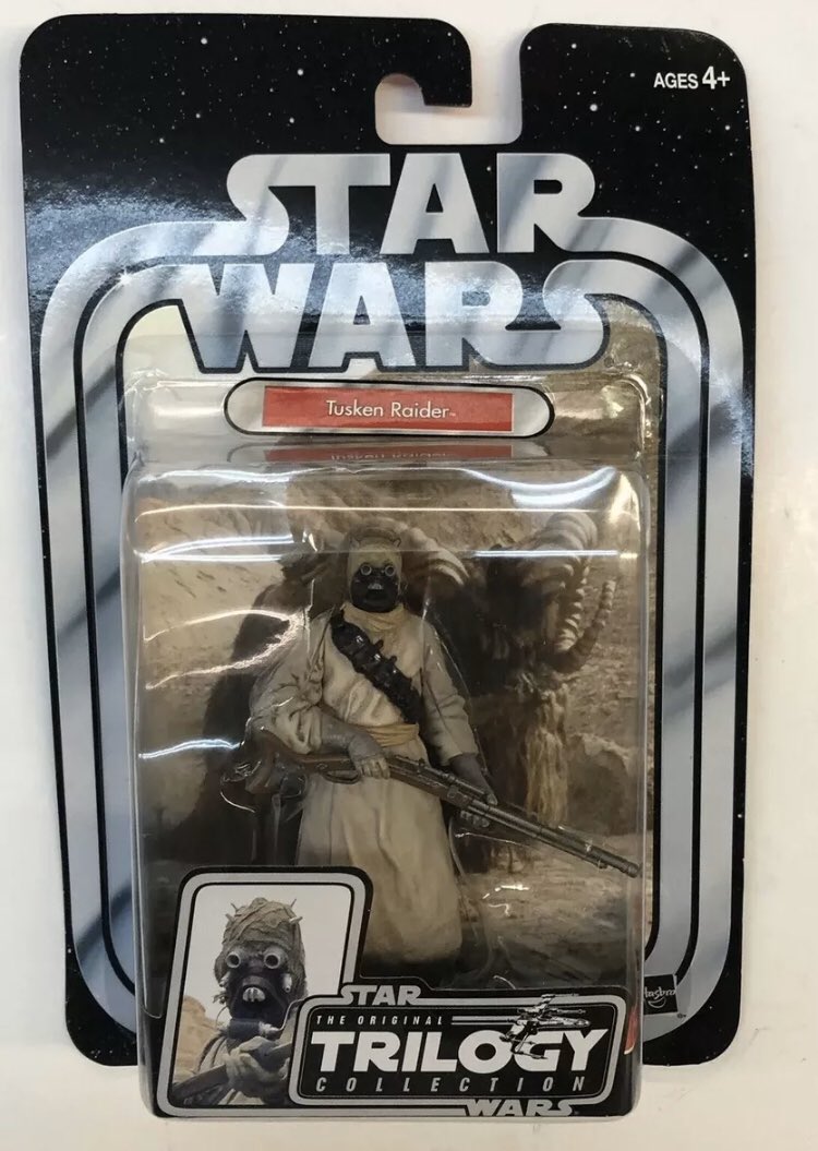 In terms of Tuskens, there’s a bunch of Tusken figures I like (Im gonna end up with a whole tribe I stg), but specifically I really love that Lady Tusken and her kid !! Very cute  I also like how the boxed Tusken is holding his gun!