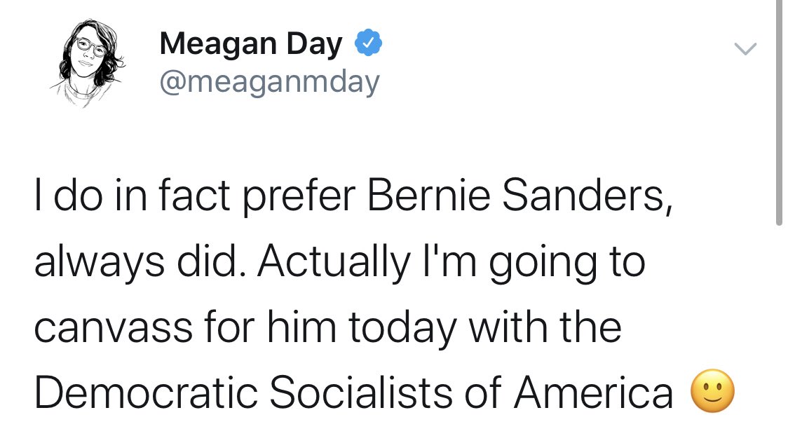 A  @BernieSanders campaign volunteer, Megan Day, decided it was a good idea to go after Pete Buttigieg’s military service. As y’all know I’m no fan but to call his service a “photo op” is pretty low.