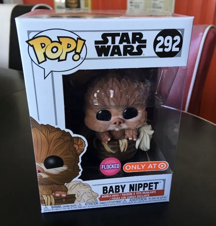 I like these Ewoks so far the best out of everything I’ve seen! Logray is one of my favorites (and Teebo) BC idk, I like it when Ewoks are stripey like that. AND BABY NIPPET. Flocked, no less! Both would be so cute!