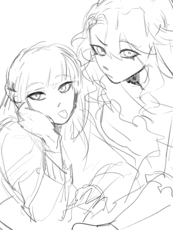 messy ocs (cheerleader x goth delinquent)... they say they hate each other but do they really? 