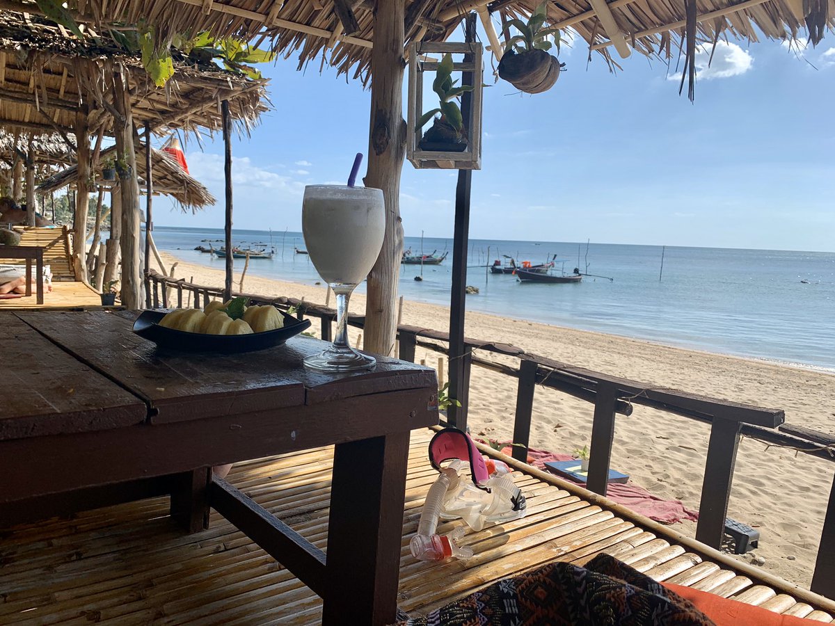 No better place to try my first pina colada 😋🌴