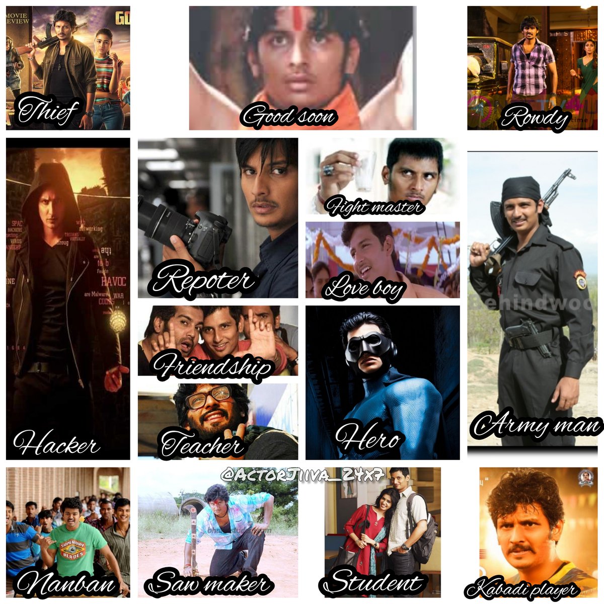 Mujahit9's tweet photo. Many characters are done by you @JiivaOfficial Anna #hbdjiiva #happybirthdayjiiva #Jiiva #jiva https://t.co/DtvBd8Eloi