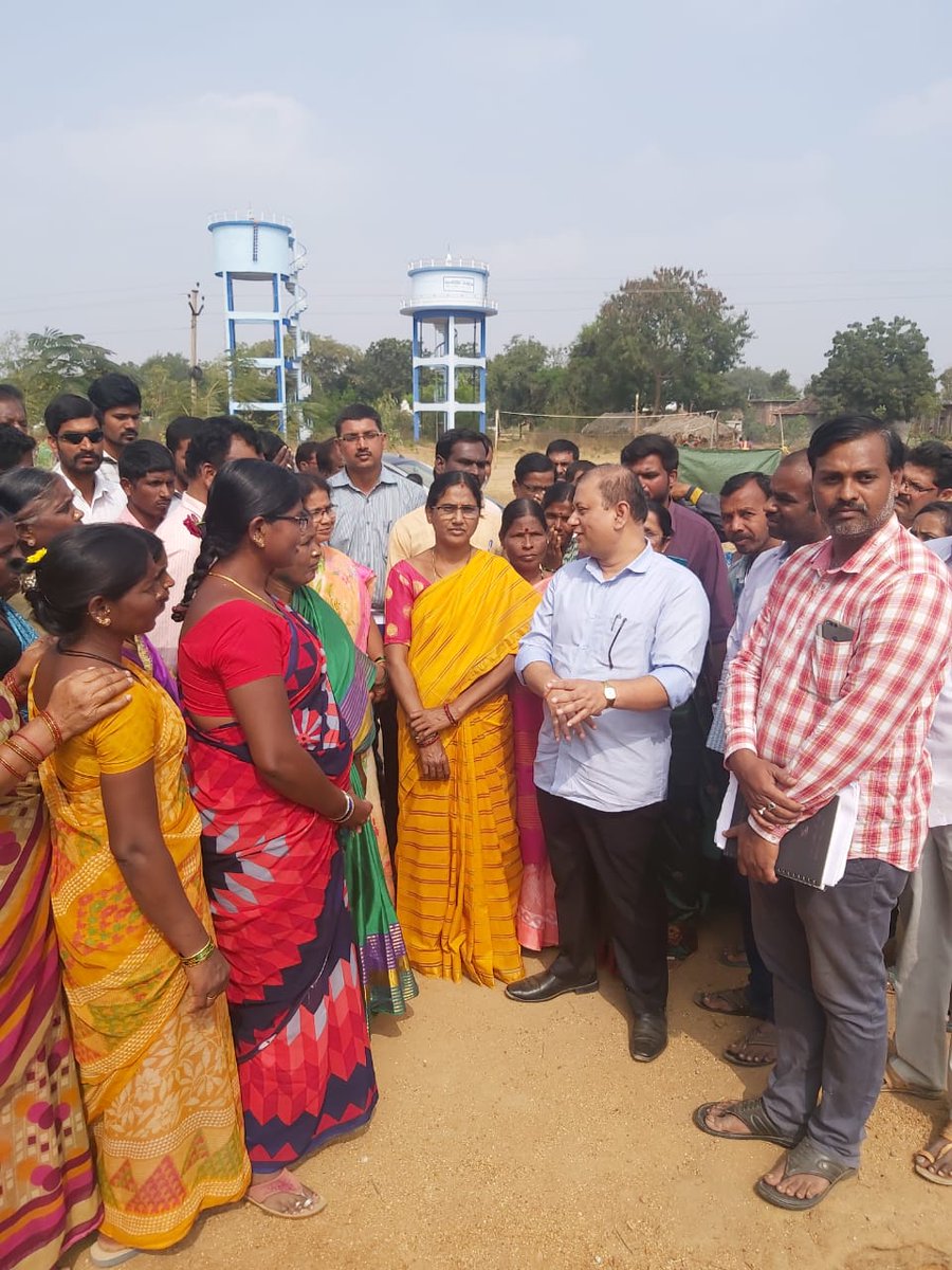 Visited faizabad village of chelpchedu mondal in madak dist as a part of palle pragati program.so much of work is being done in villages.household tap connection, individual latrines, plantations, soak pits,cleaning etc.quite impressive