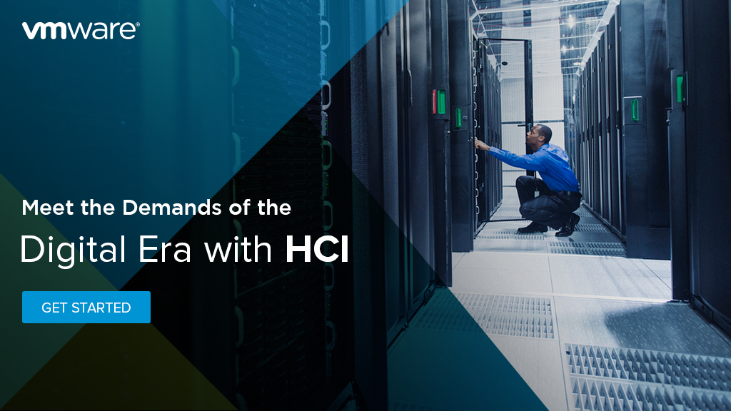 VMware's tweet photo. Find out how IT organizations are turning to Hyperconverged Infrastructure to attain new levels of speed, agility, and cost savings 📘: https://t.co/4nGE96aQpB https://t.co/yVo6SsY6WJ