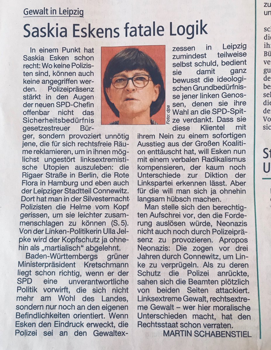 Heutiger NZ-Kommentar. Lesenswert!