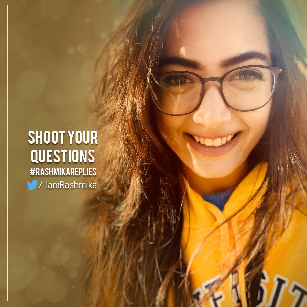 iamRashmika's tweet photo. Hey you guys!😘 A few days ago all of you celebrated #3YearsOfRashmikaInCinema but I didn’t get to do anything as I was out of town. But I am back and I have something for you. 🥰What do you think of the idea #RashmikaReplies 😋
Use it to send me your questions! Go! Ask away!💃🏻 https://t.co/5f7YmHtxNB