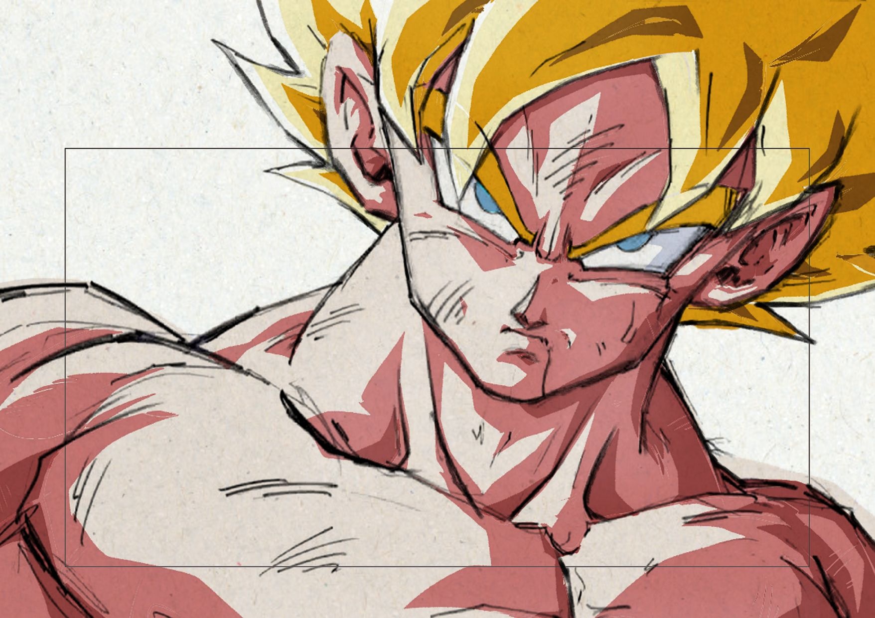 Super Saiyan Goku sketch  Fandom