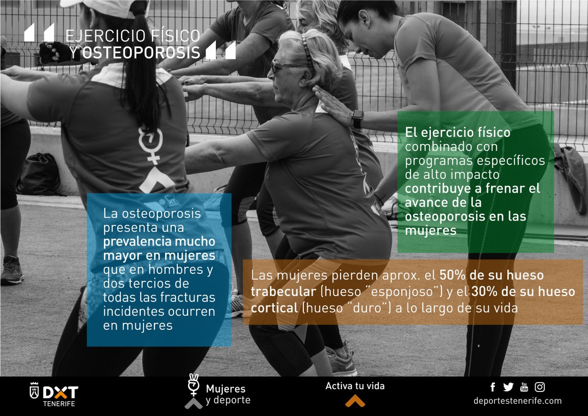 #Sabíasque el ejercicio físico combinado con actividades específicas de alto impacto puede contribuir a frenar el avance de la osteoporosis en las mujeres? #MujeresyDeporte
Tengas la edad que tengas, nunca es tarde para dar el primer paso #ActivaTuVida