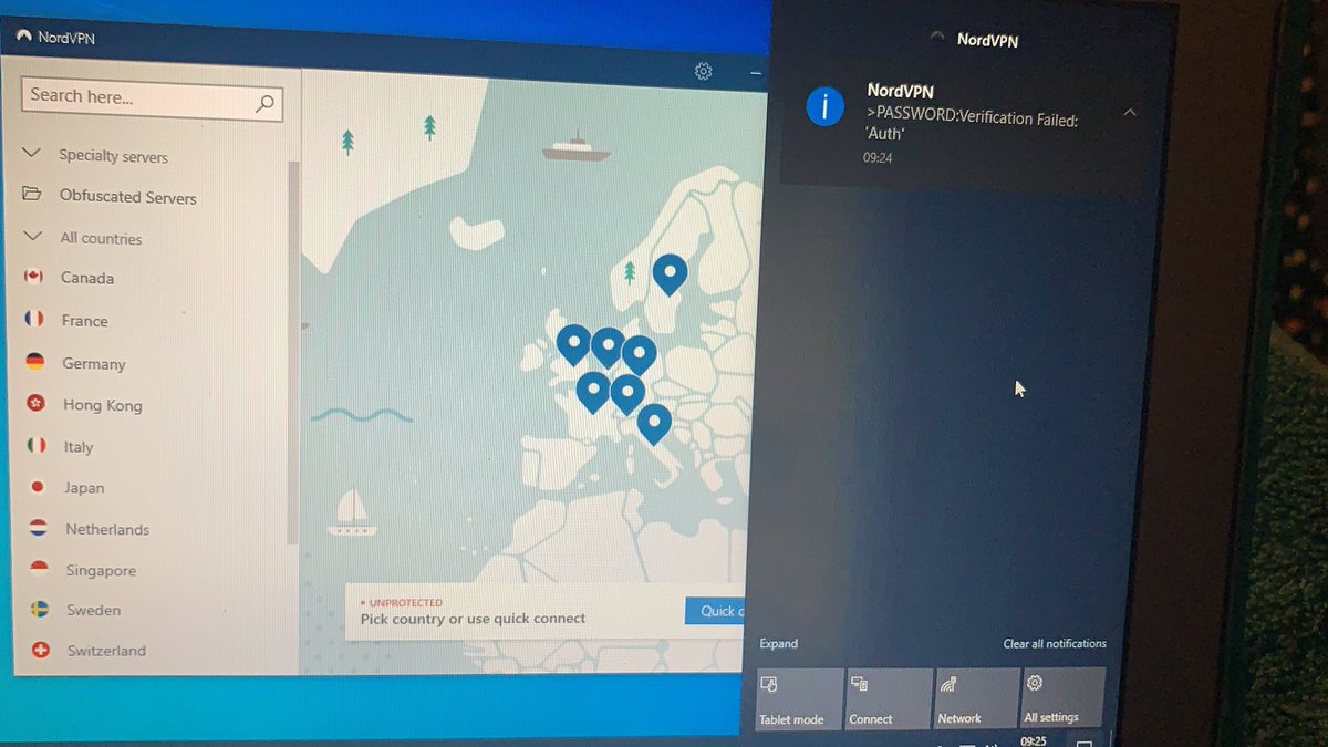jonhunta's tweet photo. @NordVPN it won’t connect to any servers, I’ve tried logging out and back in and it still says the same thing? Any ideas? https://t.co/QCPW1YZpoj