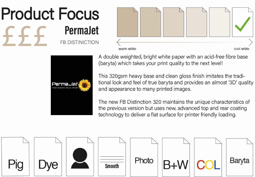 PaperLtd's tweet photo. [FB Distinction] @PermaJet 🌻

The 320gsm heavy base and clean gloss finish imitates the traditional look and feel of true baryta and provides an almost 3D quality and appearance to many printed images.

📷Trial yours today:  https://t.co/aV2NFE5ivi

#permajet #paper #fibrebased https://t.co/NNG9rrVs8Z