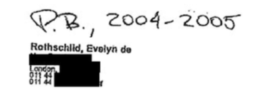 So, back to Brighouse and his motley bunch of co-directors at Outward Bound. One notable one, along with Saint Jimmy, William Hague's wife and Randy Andy, was Lady Lynn de Rothschild whose spouse appeared in Jeffrey Epstein's infamous little black book