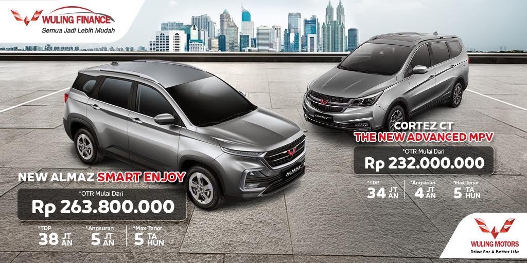 WulingMotorsID's tweet photo. Kapan lagi dapetin penawaran spesial DP rendah dan cicilan ringan dari #WulingMotors untuk #Almaz Smart Enjoy & #CortezCT! Ayo dapatkan penawarannya segera! Info selengkapnya di https://t.co/AohyoUjuoC
#DriveForABetterLife #DriveUnlimitedWAY #TheNewAdvancedMPV #WulingFinance https://t.co/I0tAfakcMf