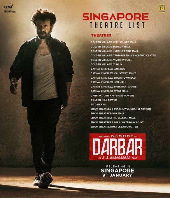 Darbar Singapore Theatre List