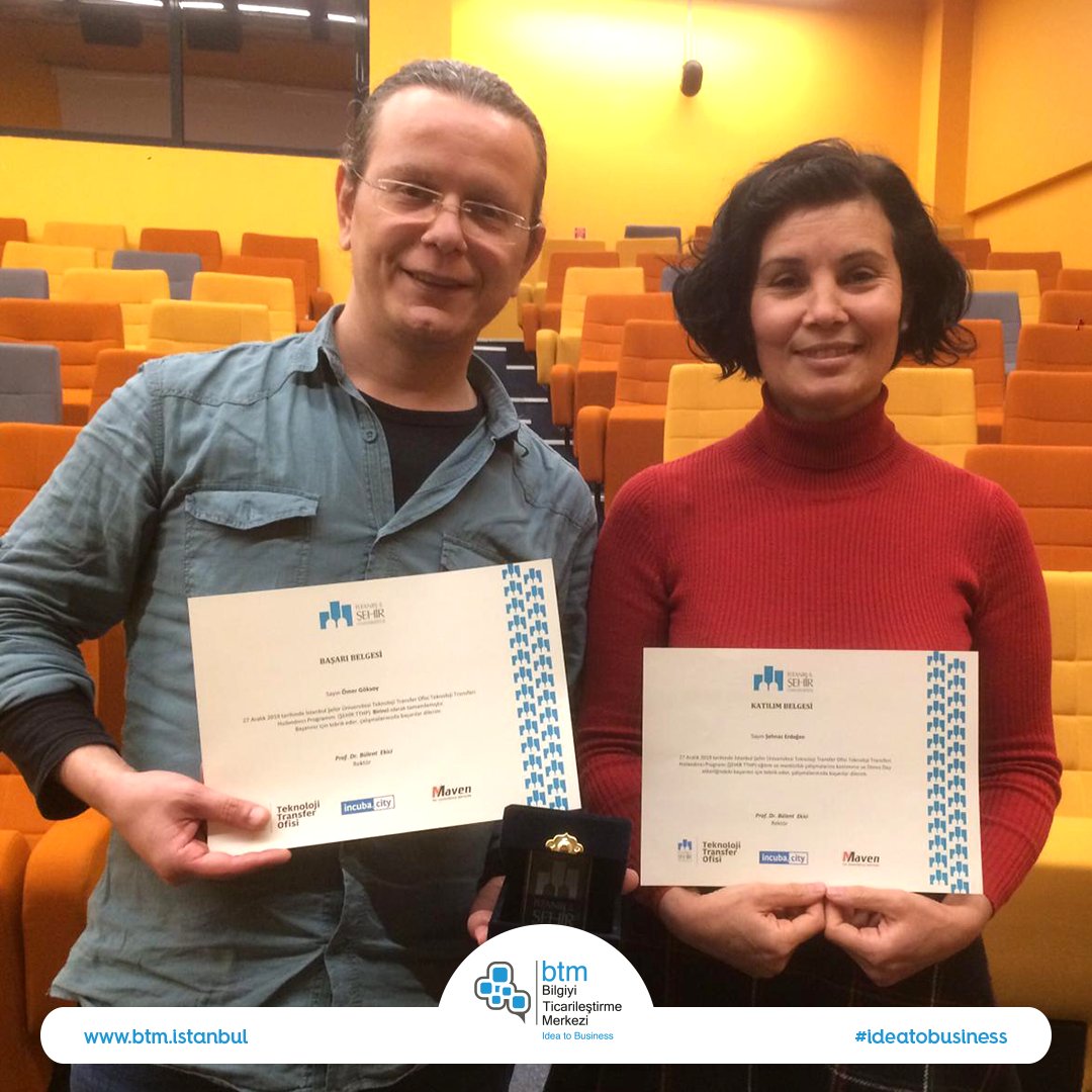 BTM girişimlerinden <a href="/tannection/">Tannection</a> <a href="/SehirUniversite/">ŞEHİR Üniversitesi</a> Teknoloji Transfer Ofisi, IncubaCity ve Maven Danışmanlık tarafından düzenlenen Teknoloji Transferi Hızlandırıcı Programı'nda Birinci olarak Almanya Münih'te ofis açma imkanı ve danışmanlık ödülünün sahibi oldu. 
#btmistanbul