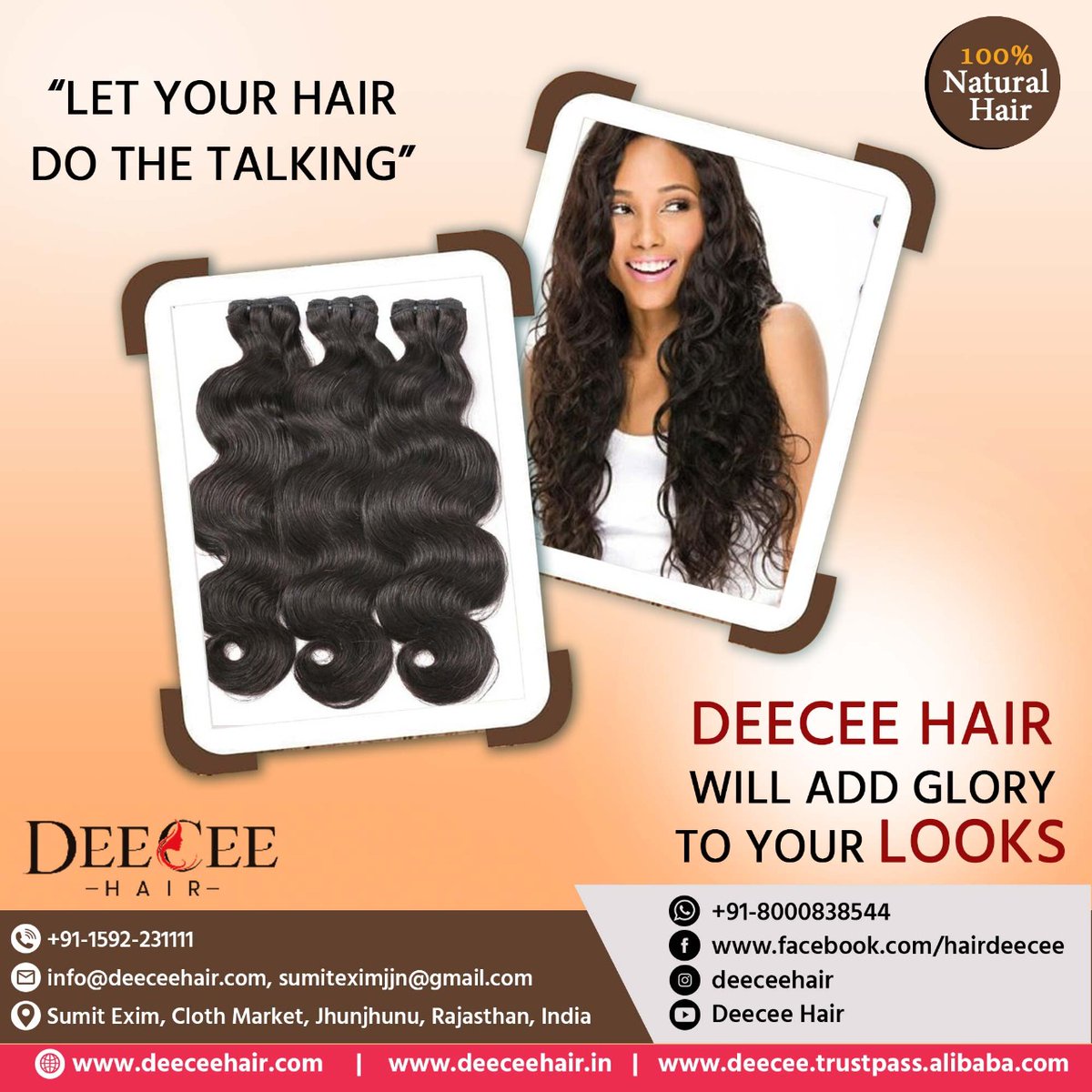 deeceehair's tweet image. Stop your lips moving, and let your hair do the talking.

DeeCee Indian natural hair helps you to be confident and self-motivated so you seem beautiful in looks and in attitude as well.

#HappyNewYear #happynewyear2020 #machineweft #indianhumanhair #indianhair #bulkhairs