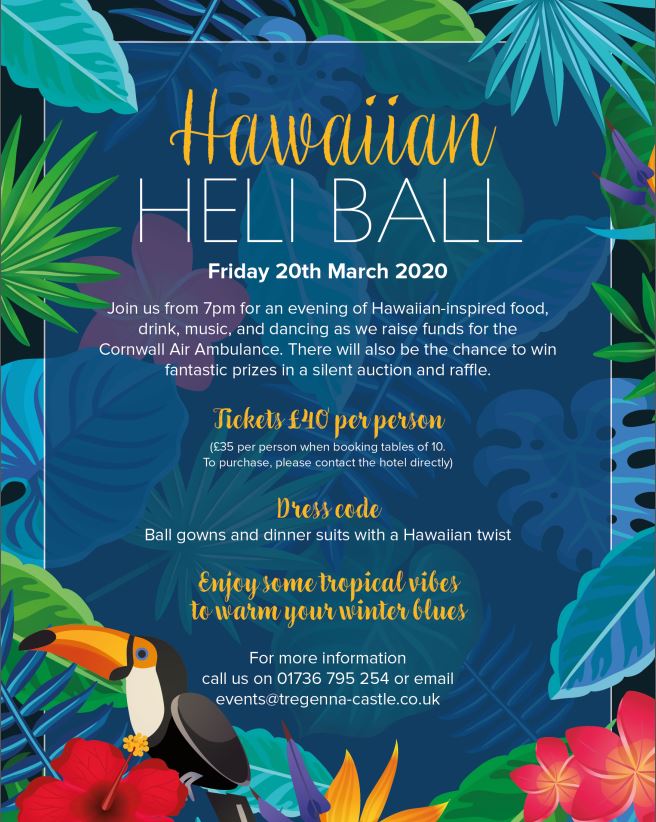 Need something to look forward to in these dark winter months? <a href="/LoveTregenna/">Tregenna Castle</a> is hosting a Hawaiian themed ball in aid of the New Heli Appeal.  Help #bringthehelihome... get your tickets here: 
tregennacastle.wearegifted.co.uk/heliball