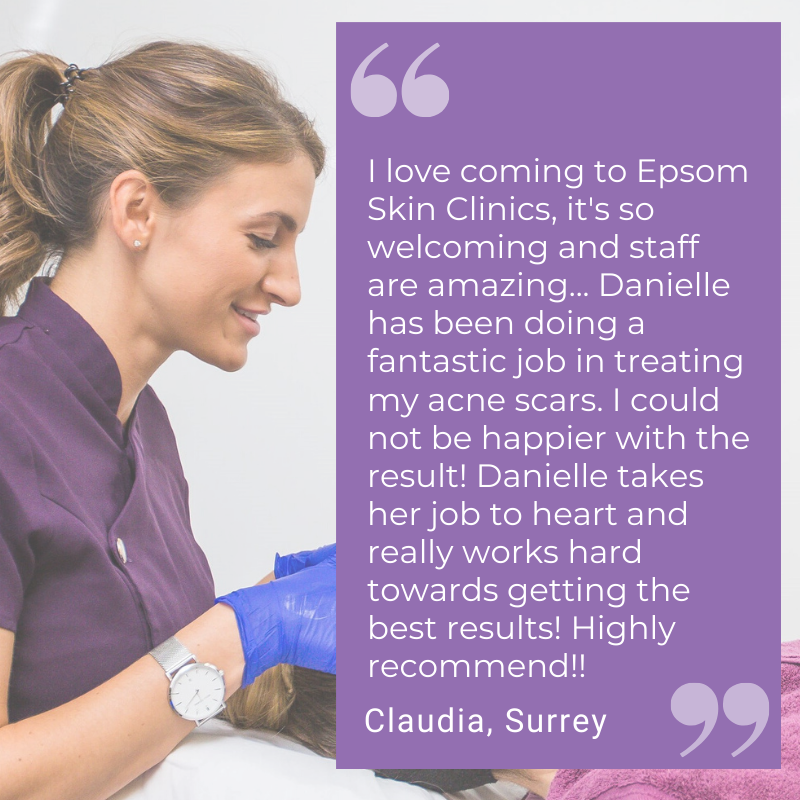 We always love receiving your amazing feedback, thank you so much to Claudia for this wonderful review, we are so pleased you have had such great results from your treatment with Danielle.  #reputation #proud #epsom #surrey #surreyskinclinic #skinclinic