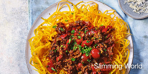 SlimmingWorld's tweet photo. #ThatFeeling when the celebrations aren’t over because… it’s #NationalSpaghettiDay! Here’s a recipe for a delicious and simple #FoodOptimising spag bol – a true family favourite. 🍝 https://t.co/qAkcOEwFNP https://t.co/GcvB3p4wa8