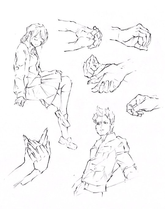 久々に模写
手はまだちょっと苦戦する時がある… 