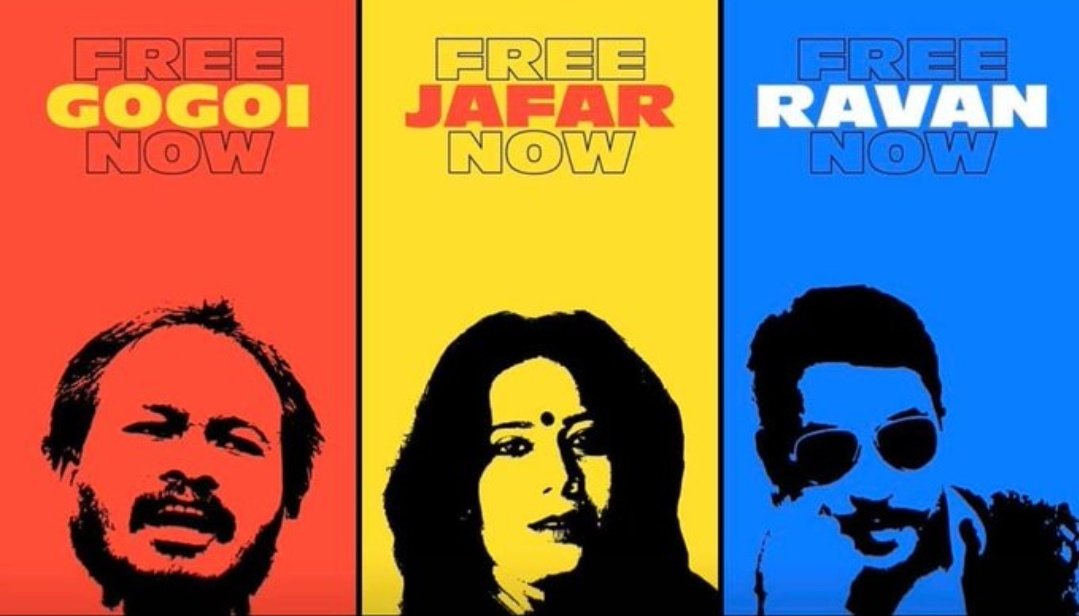 liesofbjp's tweet photo. -Akhil Gogoi has been in Custody since Dec 12 in Guwahati.
SadafJafar has been in custody since Dec 19 in Lucknow.
Chandra Shekhar Azad has been in Custody since Dec 20 in Delhi.

ALL OF THEM ARE BEING
TORTURED BRUTALLY! RAISE YOUR VOICE! 

#FreeGogoi
#FreeSadaf
#AZADIFORAZAD https://t.co/lQh2HDENwT