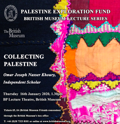 PalExFund's tweet photo. A fascinating topic by an "anti-fashion designer" for our 1st lecture of 2020! Collecting #Palestine by Omar Joseph Nasser-Khoury, on January 16 @britishmuseum. Read more about Omar's work in this blog post about his #PEFgrant
https://t.co/iFIZkZPpXo
BOOK: https://t.co/UIs6HLqxzI https://t.co/kaLwUFIcDi