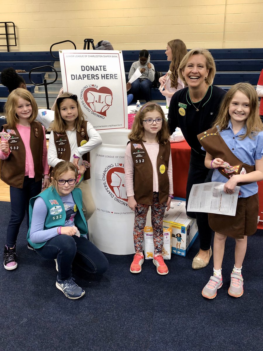 Eastern SC <a href="/girlscouts/">Girl Scouts</a> CEO Diane Flanagan is sharing a new way for girls to earn a <a href="/JuniorLeagueCHS/">Junior League CHS</a> Diaper Bank patch. Troop 532 says they’re all in to help raise donations for babies in the Lowcountry.