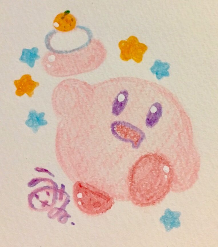 みゐ輔丼 Miisukedon V Twitter シンプルお餅カービィ カービィ版深夜のお絵かき60分一本勝負 Kirby