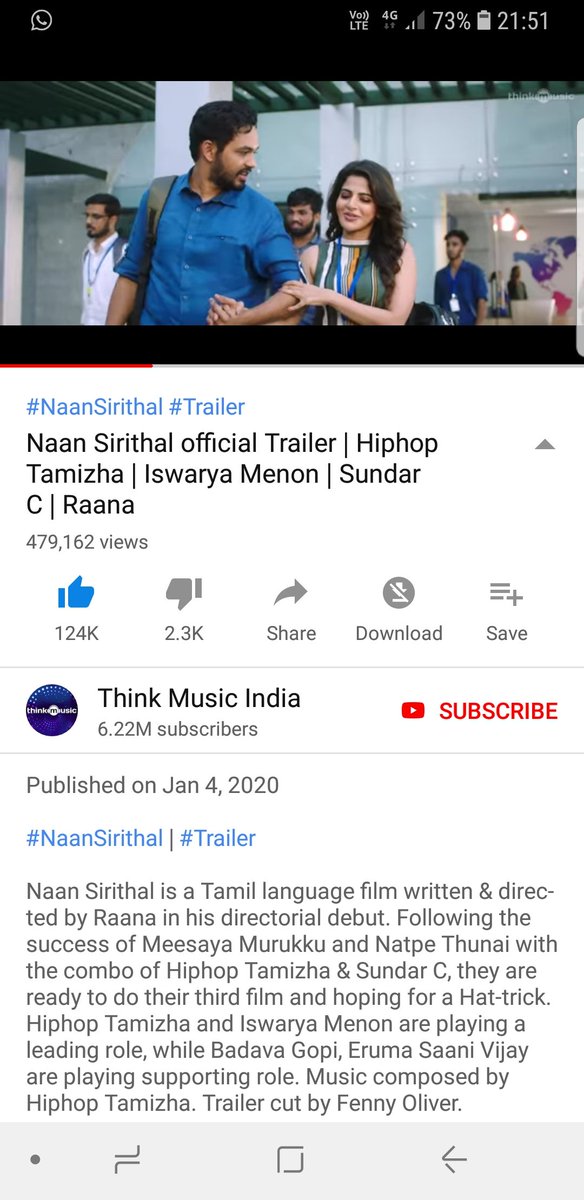 vithusika11's tweet photo. Hiphop tamizha 
Aathi anna
Naa sirithal trailer 
Semma aciting awww
#HipHopMusic #hiphoptamizha 
#NaanSirithalTrailer https://t.co/Ca9IcrEjos