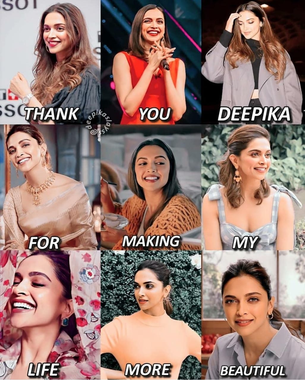 Thank You DEEPIKA For Making My Life Beautiful.
Happy Birthday Deepika Padukone 