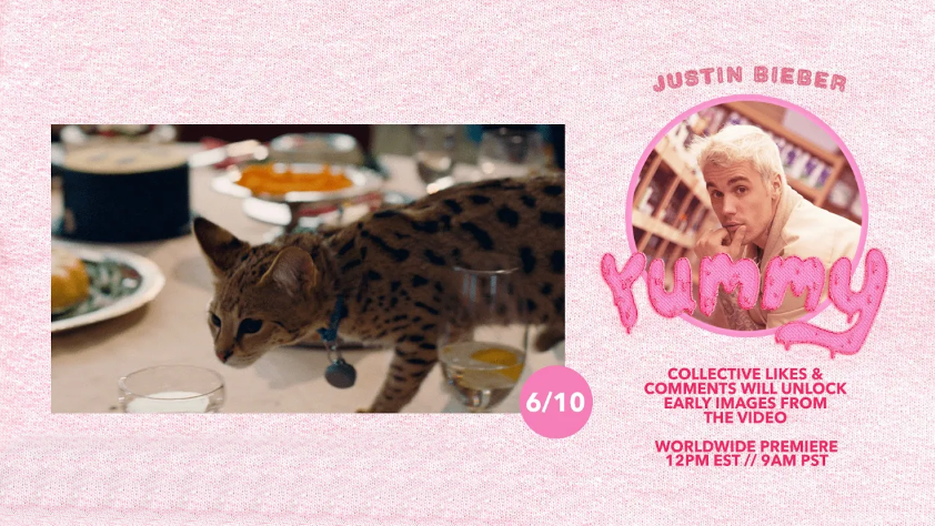 JBAOfandom's tweet photo. Nuevas fotos desbloqueadas del videoclip oficial! ¿Justin con pelo rosa? #Yummy #Bieber2020 #JBAO https://t.co/P3Aj87ZQrw