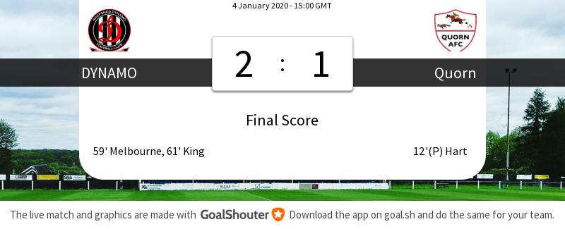 90'+5 Shepshed Dynamo - Quorn Fc 2-1: Match ended goal.sh/m/d127w222b