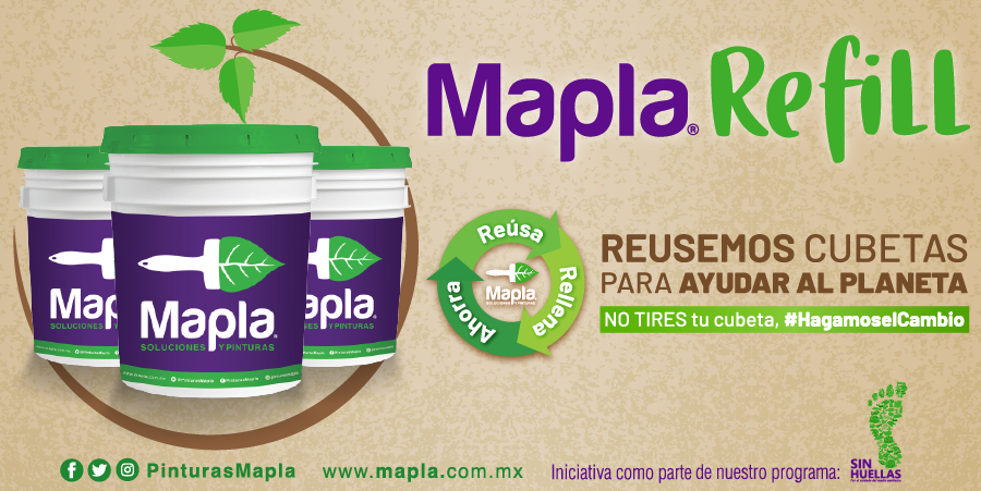 PinturasMAPLA's tweet photo. ¡Únete a la campaña REFILL!, Aporta al planeta y obtén tu producto a precio especial. Trae tu cubeta MAPLA o acepta una cubeta reutilizada. (Aplica solo en pintura blanca) #TraeTuCubeta #SinHuellas #HagamosElCambio 🍀 https://t.co/TNhZKxinEz