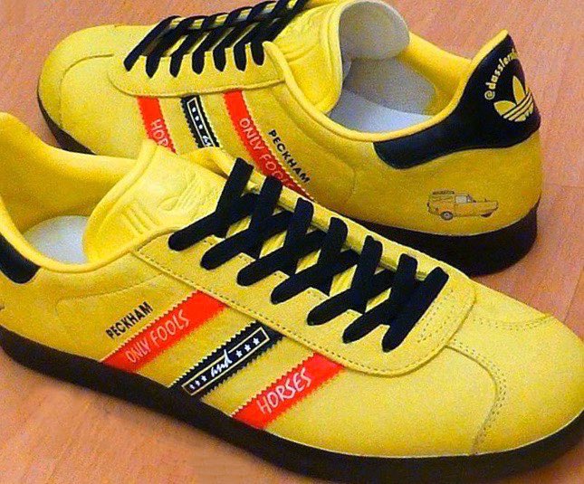 Bands FC on Twitter: "Limited edition Adidas Peckham trainers from the  designers at Dasslers Finest. Already on eBay for over £300. Queues  expected at the four shops where they will go on